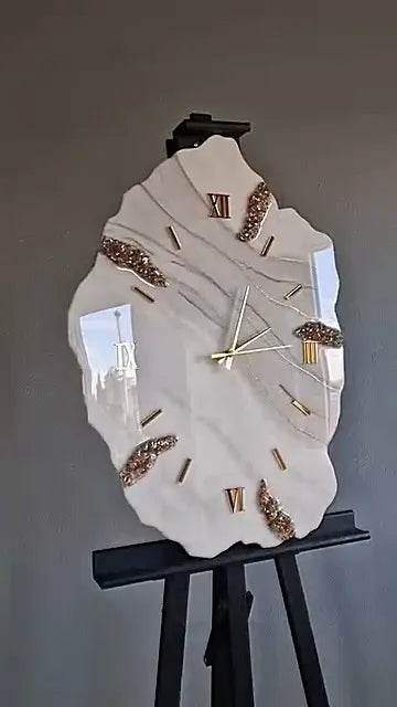 Quartz Oval Uneven Resin Wall Clock - Pacific Resin Art