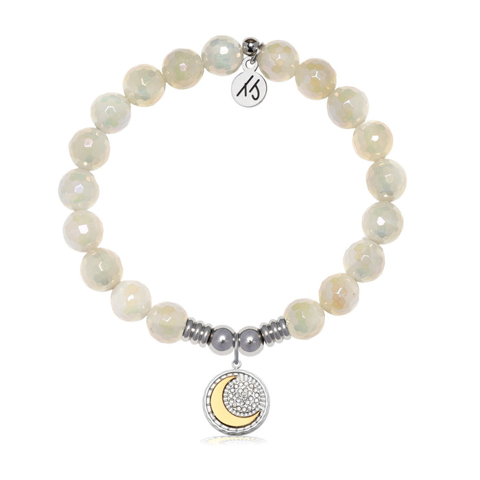 Radiant Soul Charm with Moonstone Gemstone Bracelet