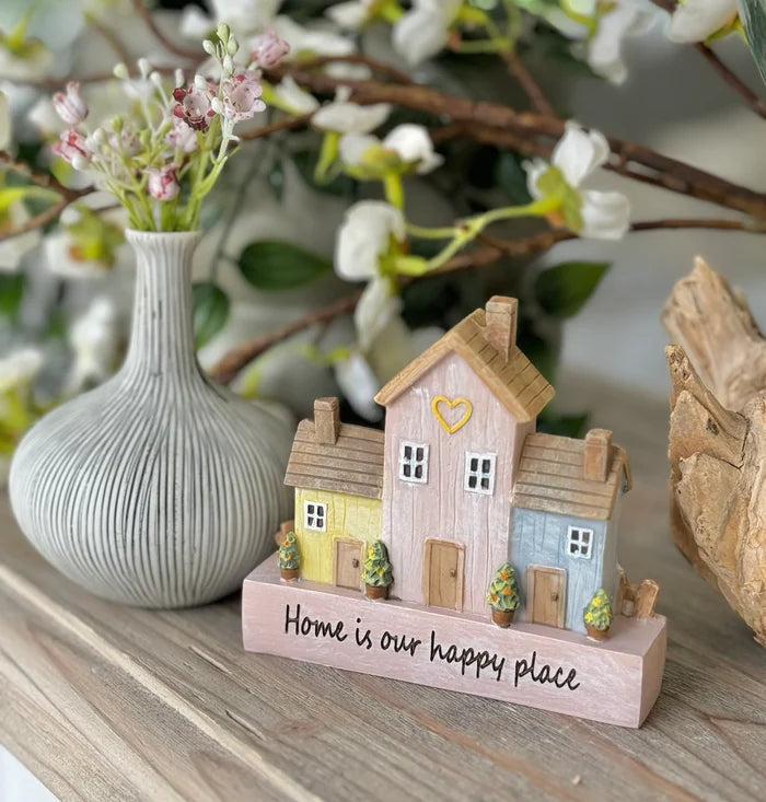 Resin Ornament House "Home is Our Happy Place"