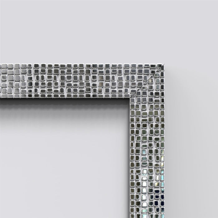 Close-up of a stylish Rockstar Range silver picture and poster frame showcasing its detailed design.
