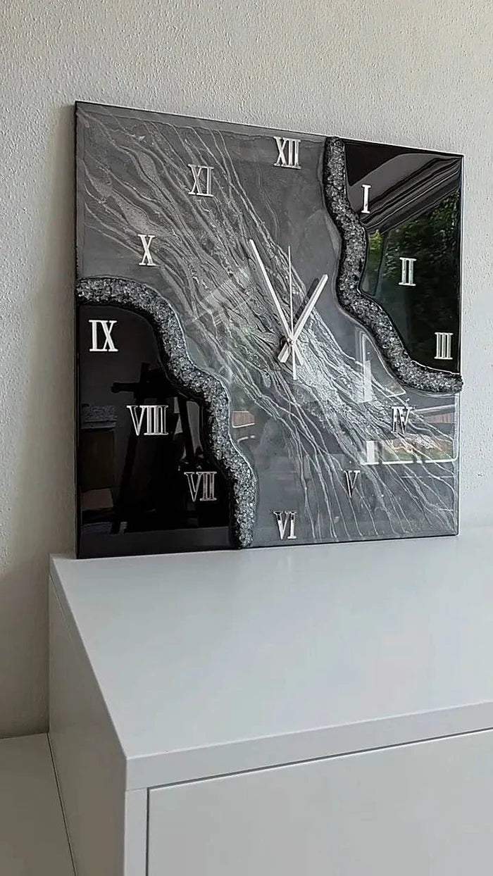 Rustic Riverbed Resin Art Wall Clock - Pacific Resin Art