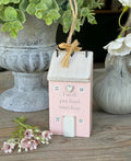 Rustic Wooden House Hanger  "I Wish You Lived Next Door"