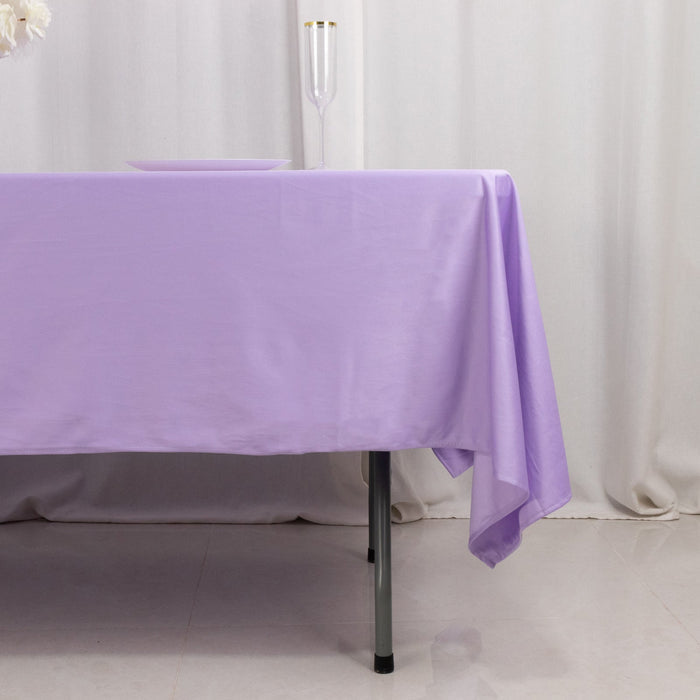 Purple tablecloth draped elegantly over a table