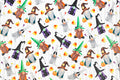 Shannon Fabrics Ghastly Gnomes Digital Cuddle® Snow