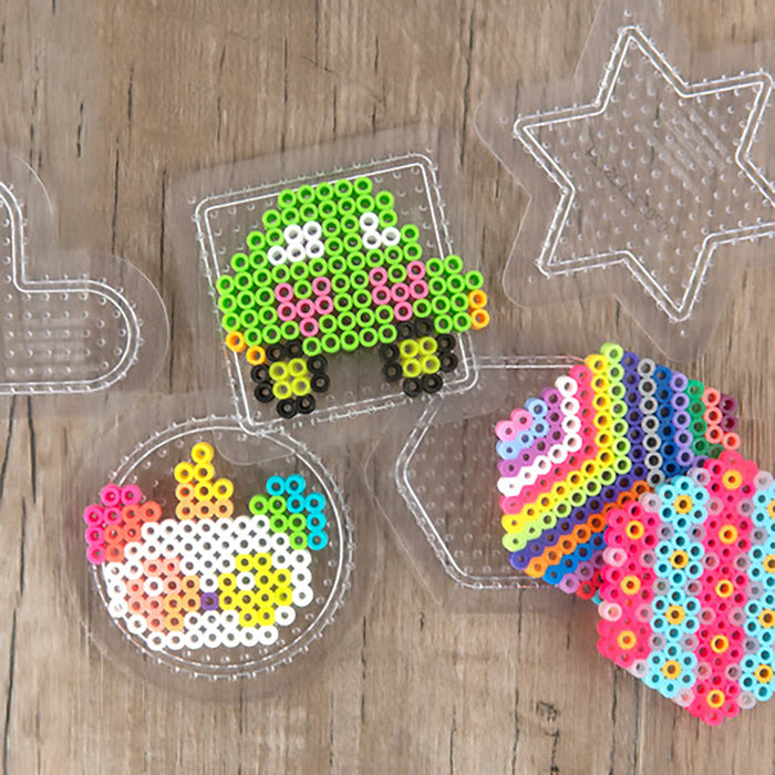 Small Basic Shapes Clear Pegboards - 5 Ct