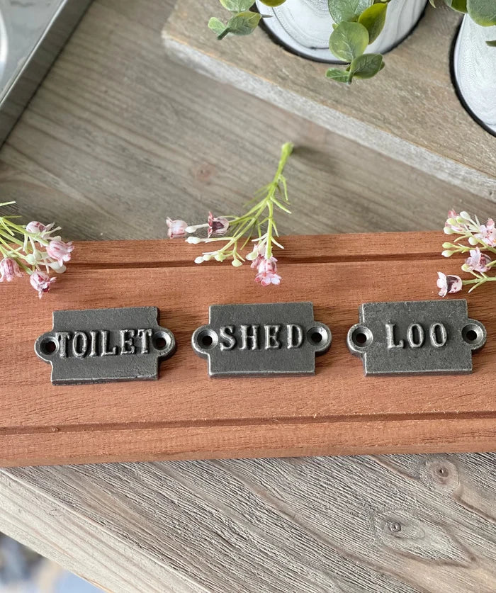 Small Metal Sign - Loo, Shed, Toilet