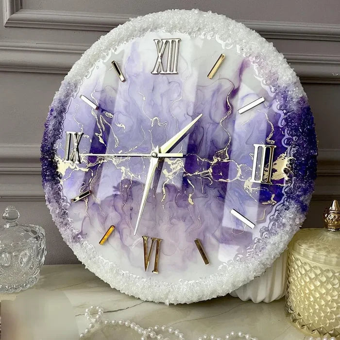 Solar Vein Modern Resin Wall Clock - Pacific Resin Art
