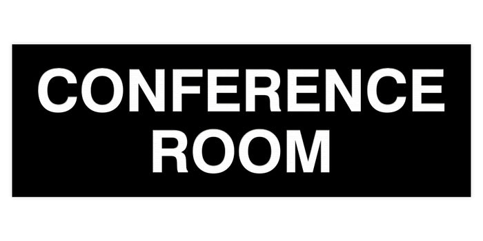 Black Standard Conference Sign