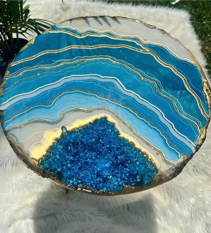 Stellar Bloom Handcrafted Resin Coffee Table - Pacific Resin Art