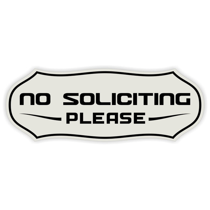 Stylish No Soliciting Sign