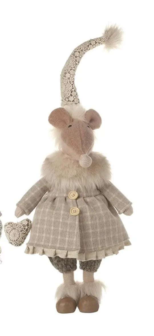 Super Soft Mr and Mrs Mouse with Fur Coats.  Available as a couple or individually