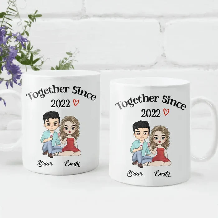 Together Since Couple Valentine - Personalized Mug, Valetine Gift for Couple/Lovers, Annivesary Gift - M82