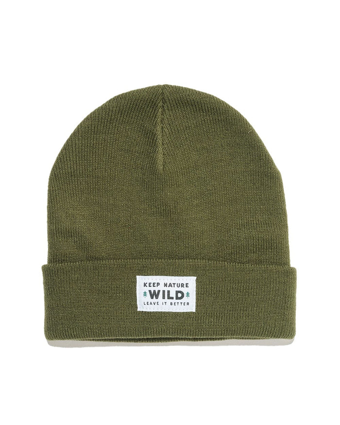 Keep Nature Wild Beanie Twin Pines Cuffed Beanie | Olive