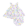 Twirly Sundress & Diaper Cover - Cottage Climbing Floral