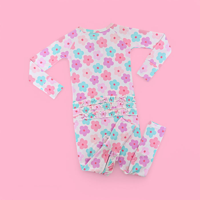VIOLET FIELDS DREAM RUFFLE ROMPER
