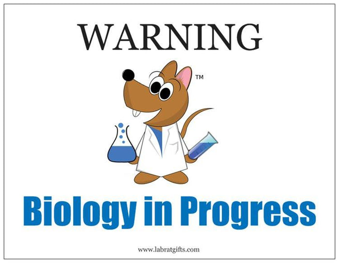 "WARNING Biology in Progress" - Magnet | img_1 | Foxx Life Sciences Global | shopfls.com