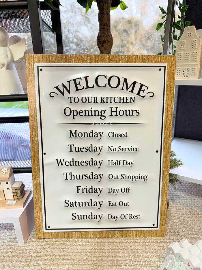 Welcome Kitchen Sign