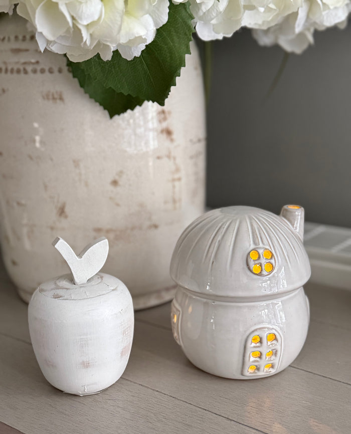 White Porcelain Mushroom LED House