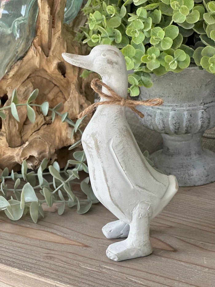 White Rustic Standing Ducks - Available in 2 sizes